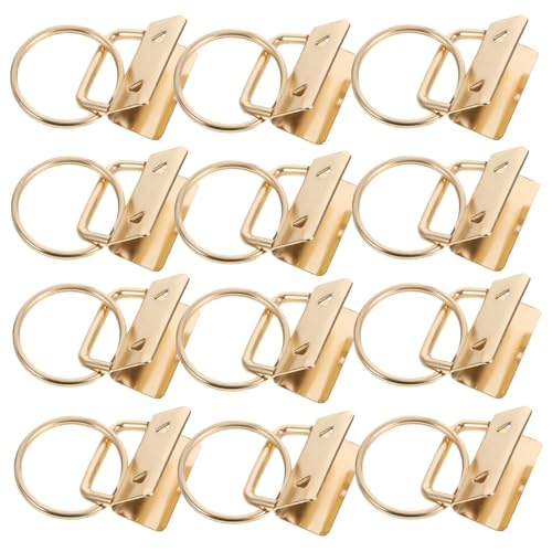 HOODANCOS 30 Stück Schlüsselanhänger-gurtbandclip Hardware Bulk-schlüsselringe Schlüsselkette Taschenriemen Endet Clips Schlüsselanhänger-kit Schlüsselanhänger Armband Bundclips Golden Eisen von HOODANCOS