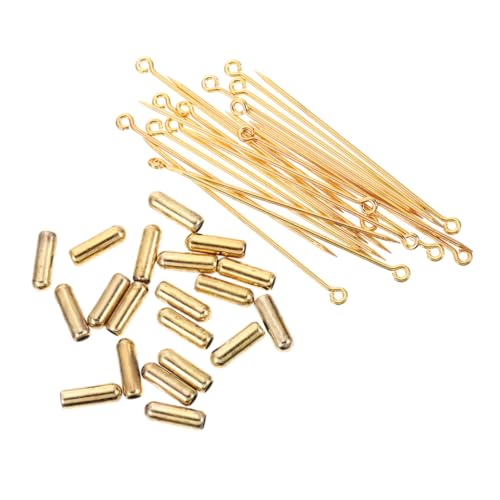 HOODANCOS 30 Stück Sicherheitsnadeln Kupfer Lange Anstecknadeln für DIY Bastelarbeiten Geeignet für Broschen Hüte und Vintage Schmuckstücke von HOODANCOS