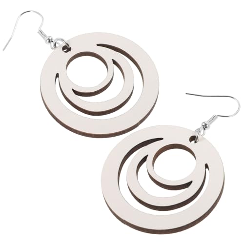 HOODANCOS 30 Stück Sublimationsohrringe Ergebnisse Rohlinge zum Basteln von Ohrringen Leerzeichen rohlinge für ohrringe selber machen Ohrring-Rohlinge zum Selbermachen Ohrhaken mdf Weiß von HOODANCOS