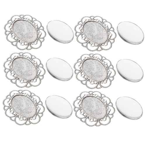 HOODANCOS 30 Stück Teiliges Vintage Broschen Legierung mit Glas cabochons Retro Broschennadeln zum Basteln DIY Schmuckzubehör für Individuelle Anstecknadeln und Lünetten Schmuckherstellung von HOODANCOS