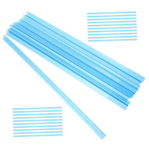 HOODANCOS 30 Stück Transparent Pull Rod Clip Bindung Buchbinderklammern Büroklammern Buchbinderei-folienbinder Bucheinbände Gleiten Folienordner Bürobindezubehör Aufkleberordner Abs Blau von HOODANCOS