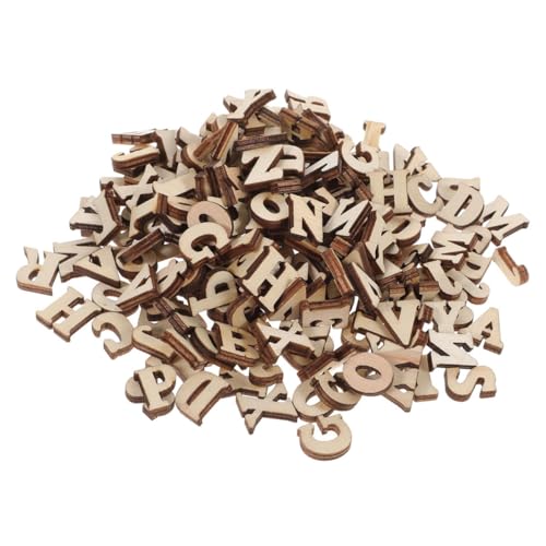 HOODANCOS 300 Stück DIY Holzbuchstaben Hohe Holzbuchstaben für Bastelprojekte für Dekoration Karten und Hochzeitsfeiern Natürliche Holzfarbe Vielseitig Einsetzbar von HOODANCOS