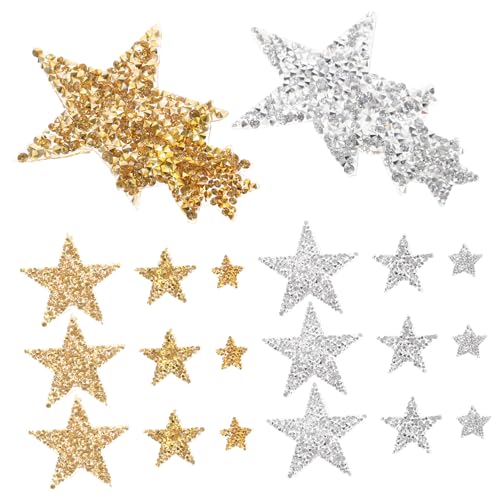 HOODANCOS 30Stücke Glitzer Patches Selbstklebende Stern Aufnäher für DIY Kleidung Taschen und Hüte zum Reparieren und Verzieren von Textilien HOODANCOS 30Stücke Glitzer Patches Selbstklebende Stern Aufnäher für DIY Kleidung Taschen und Hüte zum Reparieren und Verzieren von Textilien von HOODANCOS