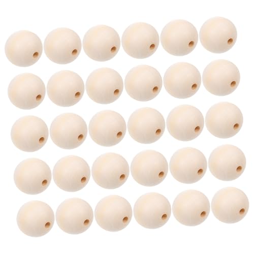 HOODANCOS 30Stücke Holzperlen Runde Unvollendete Holzperlen für DIY Schmuck Armbänder und Halsketten Naturholz Bastelzubehör Projekte und Dekoration HOODANCOS 30Stücke Holzperlen Runde Unvollendete Holzperlen für DIY Schmuck Armbänder und Halsketten Naturholz Bastelzubehör Projekte und Dekoration von HOODANCOS