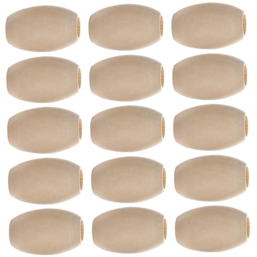 HOODANCOS 30Stücke Ovale Holzperlen Große Öffnung Natürliche Holzfarbe DIY Armbänder Schmuck Girlanden und Bastelprojekte Vielseitige Holzperlen für Dekorationen HOODANCOS 30Stücke Ovale Holzperlen Große Öffnung Natürliche Holzfarbe DIY Armbänder Schmuck Girlanden und Bastelprojekte Vielseitige Holzperlen für Dekorationen von HOODANCOS