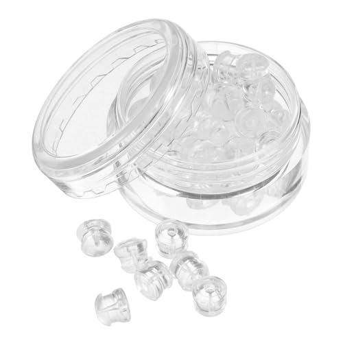 HOODANCOS 30Stücke Silikon Ohrring Verschlüsse Transparente Sicherheits Rückenpolster für Ohrstecker Schmuckzubehör DIY Ohrring Stecker Sicherer Halt für Optimalen Tragekomfort von HOODANCOS
