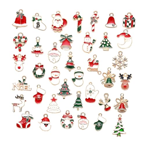 HOODANCOS 38 Stück Ohrring Armband Anhänger Anhänger Weihnachtsarmband Halskette Zubehör Armbänder Schickes Ornament Handgelenk Mini von HOODANCOS