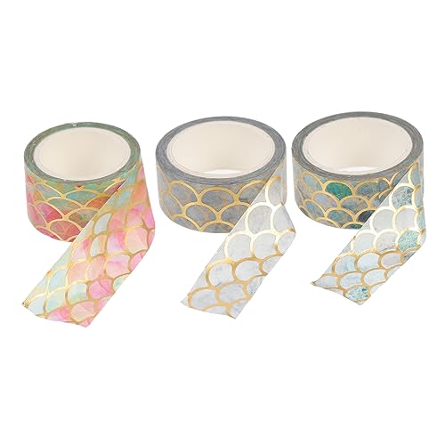 HOODANCOS 3Rollen Dekoratives Washi Band Vergoldete Klebebänder Für Scrapbooking DIY Projekte Geschenkverpackungen Und Dekoration Pro Wiederverwendbar HOODANCOS 3Rollen Dekoratives Washi Band Vergoldete Klebebänder Für Scrapbooking DIY Projekte Geschenkverpackungen Und Dekoration Pro Wiederverwendbar von HOODANCOS
