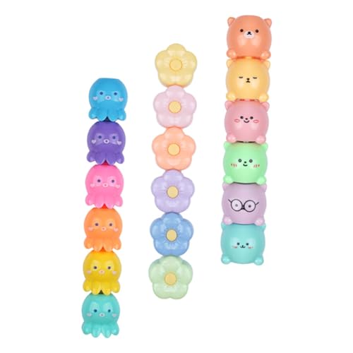 HOODANCOS 3Sätze Cartoon Textmarker Fluoreszierende Marker für Kreative Projekte für Scrapbooking Schule und Bürobedarf und Erwachsene HOODANCOS 3Sätze Cartoon Textmarker Fluoreszierende Marker für Kreative Projekte für Scrapbooking Schule und Bürobedarf und Erwachsene von HOODANCOS