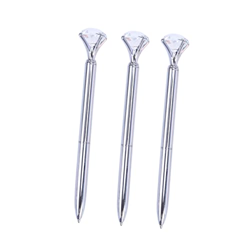 HOODANCOS 3Stücke Kugelschreiber mit Großen Diamant Kristallen Metall Kugelschreiber für Schule und Bürobedarf Silberne Schreibgeräte Langlebig und Verschleißfest HOODANCOS 3Stücke Kugelschreiber mit Großen Diamant Kristallen Metall Kugelschreiber für Schule und Bürobedarf Silberne Schreibgeräte Langlebig und Verschleißfest von HOODANCOS