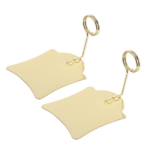 HOODANCOS 3Stücke Metall Tag Halter für Bäckereien und Supermärkte Stabile Etikettenklammern für Preisschilder und Lebensmittelinformationen Langlebig und Sicher Goldfarben von HOODANCOS