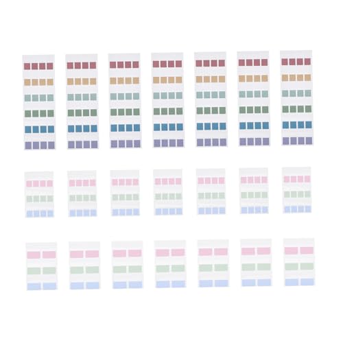HOODANCOS 3er Packungen Haftnotizen Portable Index Tabs Vintage und Farben für Büro und Schule Selbstklebende Memo Pads Praktische Markierungsstreifen für Notizen und Aufgabenlisten von HOODANCOS