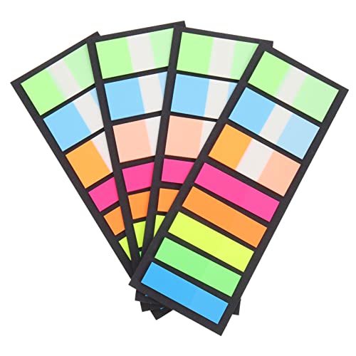 HOODANCOS 4 Index-Label Farbe Liste selbstklebend Buntes transparente Registerkarten bunte Highlighter Schule aufkleber Markierungen bunte Lesestreifen Japanisches Papier von HOODANCOS