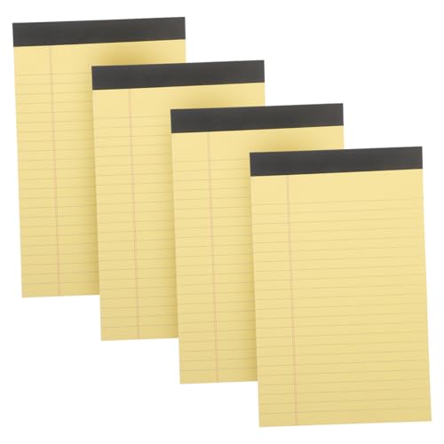 HOODANCOS 4 Notizen im Notizblock Zeitplaner täglich Arbeitsnotizblöcke Memo -Pads Studienplaner notizbuch Seitenreiter Abreißen, um Notizblock zu machen To-Do-Listen-Pads Papier Gelb von HOODANCOS