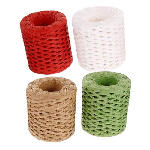 HOODANCOS 4 Rollen Bastpapierseil Bastpapierband Packpapierschnur Bastpapier Bastelseil Bastband Bastpapier Bastelband Bastgarn Für Häkeltaschen Bindfaden HOODANCOS 4 Rollen Bastpapierseil Bastpapierband Packpapierschnur Bastpapier Bastelseil Bastband Bastpapier Bastelband Bastgarn Für Häkeltaschen Bindfaden von HOODANCOS