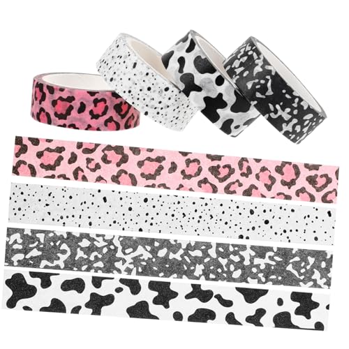 HOODANCOS 4 Rollen Cartoon-Taschenband Sammelalbum liefert kawaii Washi-Klebeband selbstklebende DIY-Klebebänder Druckband Bastelband dekorative Bänder für Sammelalben DIY Klebeband Papier von HOODANCOS
