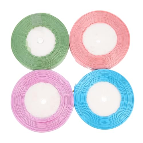HOODANCOS 4 Rollen Dekorative Bänder für Geschenkverpackung DIY Handwerksmaterialien Blau Grün und Lila Breit für Kreative Bastelprojekte und Festliche Anlässe von HOODANCOS