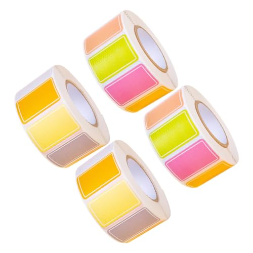 HOODANCOS 4 Rollen Farbige Aufkleber -etiketten Einfache Aufkleber Aufkleber-etiketten Klebeetiketten Rechteckiger Etikettenaufkleber Etiketten Aufkleber Stichworte Bunt Beschichtetes Papier HOODANCOS 4 Rollen Farbige Aufkleber -etiketten Einfache Aufkleber Aufkleber-etiketten Klebeetiketten Rechteckiger Etikettenaufkleber Etiketten Aufkleber Stichworte Bunt Beschichtetes Papier von HOODANCOS