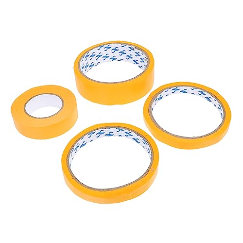 HOODANCOS 4 Rollen Masking Tape für DIY Projekte Abdeckband Gelb Klebeband für Malen Basteln und Etikettieren Sicher von HOODANCOS