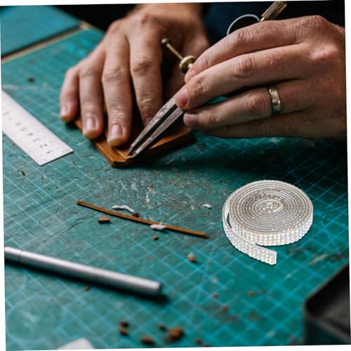 HOODANCOS 4 Rollen Selbstklebendes Strassband Reihen Ab Farbverlauf Breit Rolle Glitzernde DIY Dekoration für Geschenkverpackung Kleidung Schmuckherstellung Handwerk von HOODANCOS