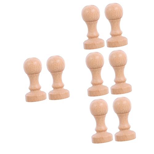 HOODANCOS 4 Sätze Arbeitskorrektursiegel Basteln Leer Wachssiegelstempel Name Stamper Handwerk Scrapbooking -briefmarken Naturholzstempel Diy Stampfer Diy Holzstempel Holzmarken 2 Stücke * 4 von HOODANCOS