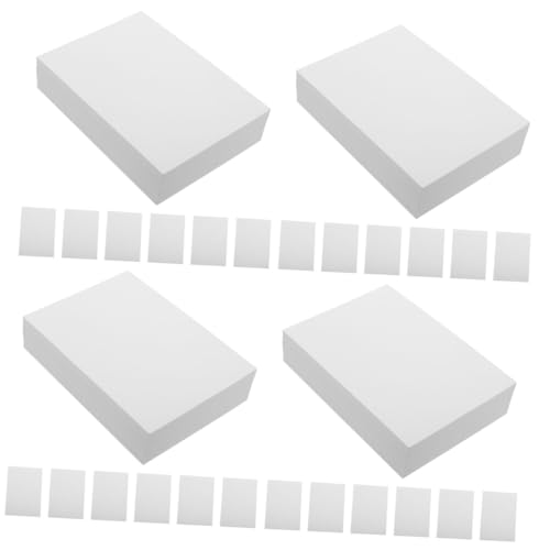 HOODANCOS 4 Sätze Fotopapier Poster Papier Küchenpapier Papier in Fotoqualität Leer Taschentuch Glänzendes Aufkleberpapier Fotokopierpapier Kettenradpapier Sofortig Weiß 100 Blätter * 4 von HOODANCOS