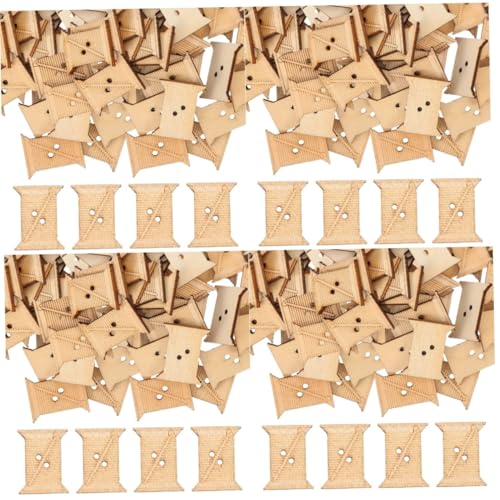 HOODANCOS 4 Sätze Holzwickelbrett Stricken Kreuzstich-spulen-organizer Fadenwickelbrett Stickerei Nähspule Nähmaschine Strickwerkzeug Diy -webenwerkzeug Beige 50 Stück * 4 von HOODANCOS