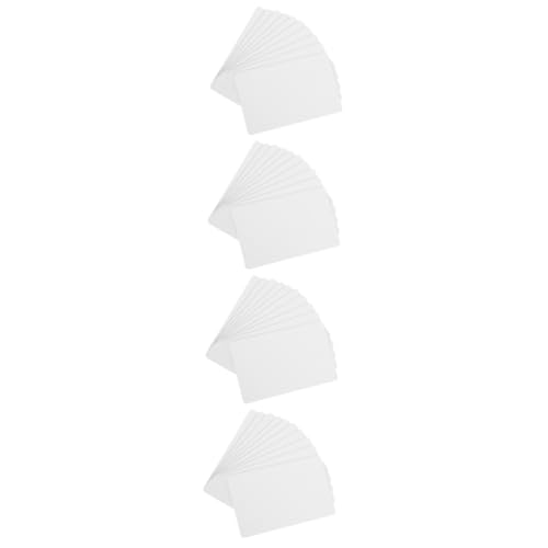 HOODANCOS 4 Sätze Home Diy-mitgliedskarte Schmucklos Leer Name Individuelle Visitenkarten Unvollendete Karten Gefälschte Kreditkarte Gepäcketiketten Preiskarten Weiß Pvc 10 Stück * 4 von HOODANCOS
