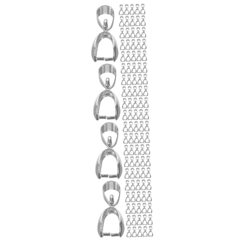 HOODANCOS 4 Sätze Jade -anhängerklemme Hängend Schlüssel Schließe Reiz Für Schmuckanhängerverschlüsse Anhänger-verschluss- Legierung Silver 50 Stück * 4 HOODANCOS 4 Sätze Jade -anhängerklemme Hängend Schlüssel Schließe Reiz Für Schmuckanhängerverschlüsse Anhänger-verschluss- Legierung Silver 50 Stück * 4 von HOODANCOS