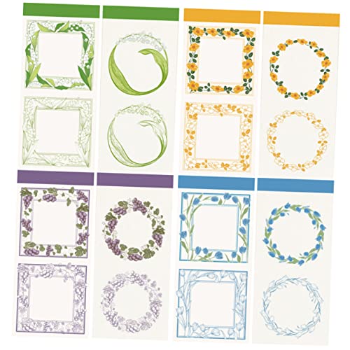 HOODANCOS 4 Sätze Vintage Pflanzen Notizpapier DIY Dekoratives Scrapbook Material für Handgemachte Karten Notizbücher und Fotoalben für Kreative Projekte und von HOODANCOS