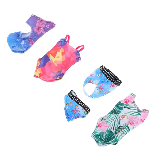 HOODANCOS 4 Sets Puppenkleidung Badeanzug Meerjungfrauenkleidung Kleine Puppenbadeanzug Requisiten Puppenbedarf Puppenstrandkleidung Kleidung Für Puppen Mädchen Puppenstrandkleidung von HOODANCOS