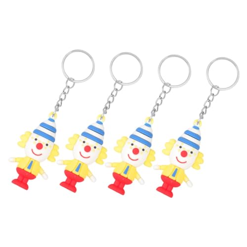 HOODANCOS 4 Stück Cartoon Clown Schlüsselanhänger Lustige Pendants für Taschen Rucksäcke Tragbare und Leichte Schlüsselketten mit Buntem Design für Partys und Fans HOODANCOS 4 Stück Cartoon Clown Schlüsselanhänger Lustige Pendants für Taschen Rucksäcke Tragbare und Leichte Schlüsselketten mit Buntem Design für Partys und Fans von HOODANCOS