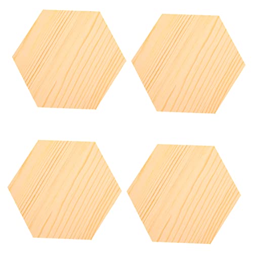 HOODANCOS 4 Stück DIY Holzscheiben Sechseck Kiefernholz Unvollendete Holzscheiben zum Basteln Handgemachte Rohlinge für Kreative Projekte HOODANCOS 4 Stück DIY Holzscheiben Sechseck Kiefernholz Unvollendete Holzscheiben zum Basteln Handgemachte Rohlinge für Kreative Projekte von HOODANCOS