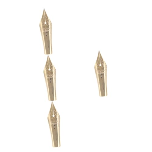 HOODANCOS 4 Stück Füllfederhalterfeder Kohlenstoff Tipp Punkt Ersatz Kalligraphie Pen Nibs Tintenstiftspitzen Federn für Stifte Stiftspitzen-Werkzeug Federn für Füllfederhalter Metall Golden HOODANCOS 4 Stück Füllfederhalterfeder Kohlenstoff Tipp Punkt Ersatz Kalligraphie Pen Nibs Tintenstiftspitzen Federn für Stifte Stiftspitzen-Werkzeug Federn für Füllfederhalter Metall Golden von HOODANCOS