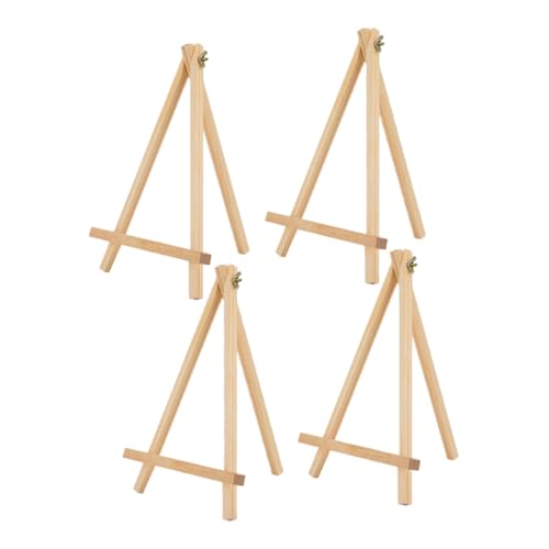 HOODANCOS 4 Stück Gemälde von Staffelständer Stand Malerei für Mini Staffeleien Und dreibeinige Staffelei aus Holz Hölzerne Staffelei Holzstoffe Malstaffeleiständer Khaki von HOODANCOS