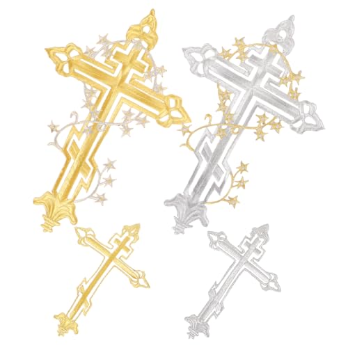 HOODANCOS 4 Stück Kreuz Muster Bügel Patches Verschleißfeste Aufnäher für Kleidung und Accessoires zum Verzieren von Jacken Rucksäcken und Mehr HOODANCOS 4 Stück Kreuz Muster Bügel Patches Verschleißfeste Aufnäher für Kleidung und Accessoires zum Verzieren von Jacken Rucksäcken und Mehr von HOODANCOS