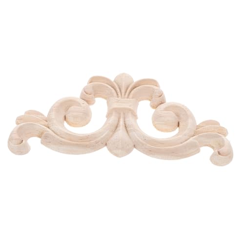 HOODANCOS 4 Stück Massive Holzapplikationen mit Geschnitztem Blumen design Unregelmäßige Kleine Holzornamente für Möbel Schrankschmuck und Wanddeko Vielseitig Einsetzbar für Tür Wand und HOODANCOS 4 Stück Massive Holzapplikationen mit Geschnitztem Blumen design Unregelmäßige Kleine Holzornamente für Möbel Schrankschmuck und Wanddeko Vielseitig Einsetzbar für Tür Wand und von HOODANCOS