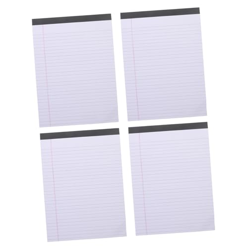 HOODANCOS 4 Stück Papier nehmen Notizbücher klein Notizbilder Pads liniertes Papier Notizbuch Memo -Pad legaler Block A4-Notizblock im Taschenformat legale Blöcke Weiß von HOODANCOS