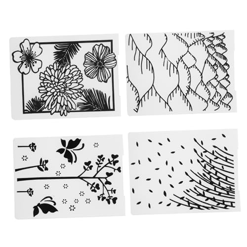 HOODANCOS 4 Stück Prägeform Sammelalbum Schablonen formen Prägeordner sterben Karte Malvorlagen Scrapbooking-Dekorvorlagen DIY-Schablone aus Kunststoff Prägeschablone aus Kunststoff Plastik HOODANCOS 4 Stück Prägeform Sammelalbum Schablonen formen Prägeordner sterben Karte Malvorlagen Scrapbooking-Dekorvorlagen DIY-Schablone aus Kunststoff Prägeschablone aus Kunststoff Plastik von HOODANCOS