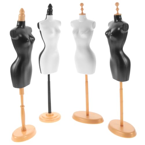 HOODANCOS 4 Stück Puppenständer für Puppenkleider Abnehmbarer Kleiderhalter für Puppenmodelle für Schaufenster und Puppenhaus von HOODANCOS