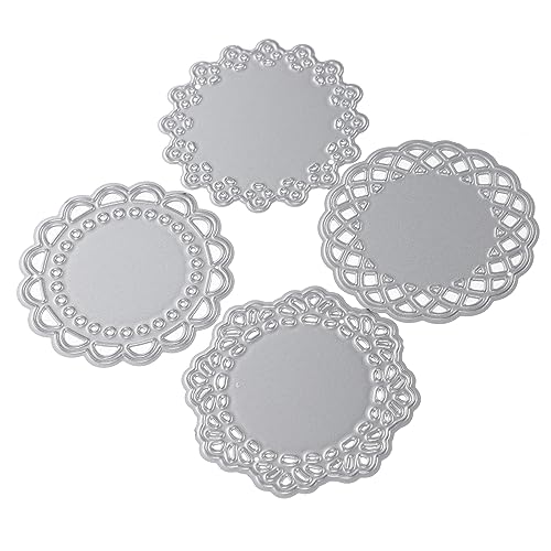 HOODANCOS 4 Stück Scrapbook Stanzformen selber machen sterben gestanzt Prägung Stanzformen für die Kartenherstellung kind DIY schablone Bastelvorlage Kohlenstoffstahl Silver von HOODANCOS