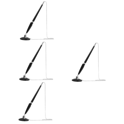 HOODANCOS 4 Stück Stift mit Kette Exekutive Schreibtisch Form Schwarz Büro multifunktionaler Schreibstift dekorativer Kugelschreiber mit Kette Hotelschreibstift Plastik Black HOODANCOS 4 Stück Stift mit Kette Exekutive Schreibtisch Form Schwarz Büro multifunktionaler Schreibstift dekorativer Kugelschreiber mit Kette Hotelschreibstift Plastik Black von HOODANCOS