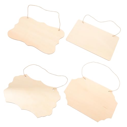 HOODANCOS 4 Stück Unvollendete Holzschild Blanko mit Hanfseil DIY Holzplatten für Haustierbeschilderung Tür und Wanddekoration Bastelmaterial für Kreative Projekte HOODANCOS 4 Stück Unvollendete Holzschild Blanko mit Hanfseil DIY Holzplatten für Haustierbeschilderung Tür und Wanddekoration Bastelmaterial für Kreative Projekte von HOODANCOS