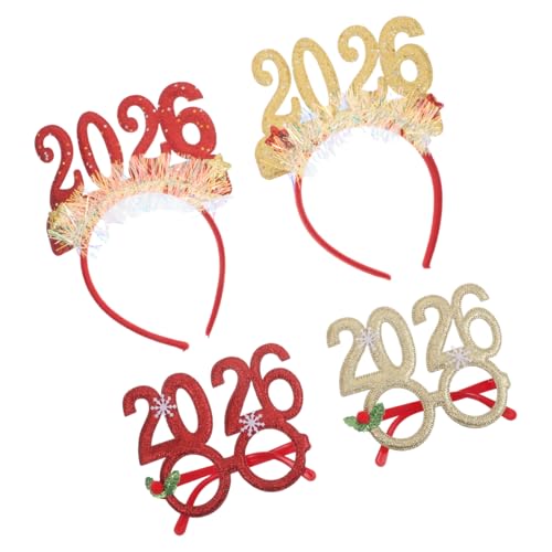 HOODANCOS 4-teiliges Silvester-stirnband Und Party-sonnenbrille Mit Glitzer-pailletten Für Feiertagspartys, Festliche Dekorationen Und Neujahrsfeiern HOODANCOS 4-teiliges Silvester-stirnband Und Party-sonnenbrille Mit Glitzer-pailletten Für Feiertagspartys, Festliche Dekorationen Und Neujahrsfeiern von HOODANCOS