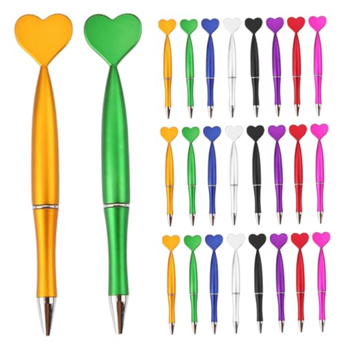 HOODANCOS 40 Stück Herzförmige Kugelschreiber Süßes Gel Bunte Tinte Zum Zeichnen Großpackung Liebe Mädchen Roller Valentinstag Blau Büro Ästhetik Schule Memiad Kugelschreiber von HOODANCOS