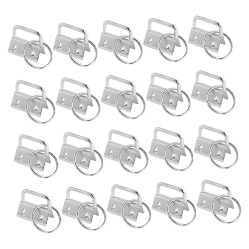 HOODANCOS 40 Stück Teiliges DIY Schlüsselanhänger Endkappen Silberfarbene Metallclips für Taschenband Stabile Korrosionsbeständige Endverschlüsse zur Schmuck und Taschenherstellung HOODANCOS 40 Stück Teiliges DIY Schlüsselanhänger Endkappen Silberfarbene Metallclips für Taschenband Stabile Korrosionsbeständige Endverschlüsse zur Schmuck und Taschenherstellung von HOODANCOS
