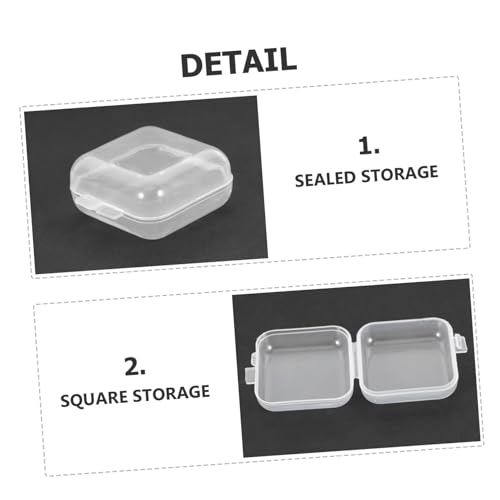 HOODANCOS 40 Stück Teiliges Durchsichtige Mini aufbewahrungsboxen aus Robustem PP mit Klappdeckel Kleine Quadratische Organizer für Perlen Schmuck Bastelmaterialien und Visitenkarten für HOODANCOS 40 Stück Teiliges Durchsichtige Mini aufbewahrungsboxen aus Robustem PP mit Klappdeckel Kleine Quadratische Organizer für Perlen Schmuck Bastelmaterialien und Visitenkarten für von HOODANCOS