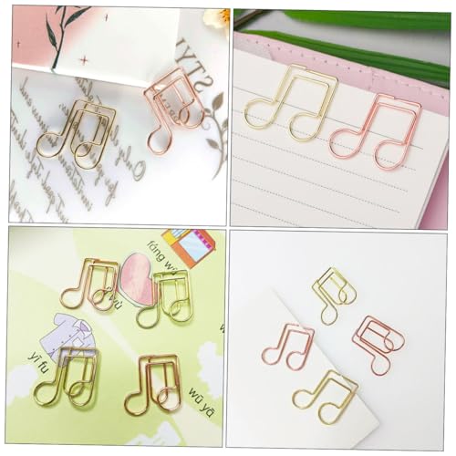 HOODANCOS 40 Stück Teiliges Metall Büroklammern in Gold und Roségold Kreative Kleine Papierclips in Musiknotenform Vielseitig für Büro Schule und Dokumentenorganisation Leicht und Schonend HOODANCOS 40 Stück Teiliges Metall Büroklammern in Gold und Roségold Kreative Kleine Papierclips in Musiknotenform Vielseitig für Büro Schule und Dokumentenorganisation Leicht und Schonend von HOODANCOS