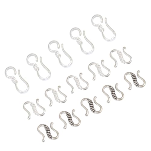 HOODANCOS 40 Stück Teiliges S Haken Verschlüsse aus Kupfer mit Silberplattierung Leichte Schmuckverbinder für Armbänder und Halsketten DIY Schmuckzubehör für Designs HOODANCOS 40 Stück Teiliges S Haken Verschlüsse aus Kupfer mit Silberplattierung Leichte Schmuckverbinder für Armbänder und Halsketten DIY Schmuckzubehör für Designs von HOODANCOS