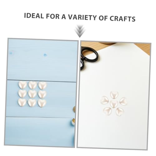HOODANCOS 400 Stück Abs Herzperlen für Schmuckherstellung Leichte Flache Love Charms ohne Süße DIY Bastelverzierung für Valentinstag und Kreative Geschenkideen von HOODANCOS